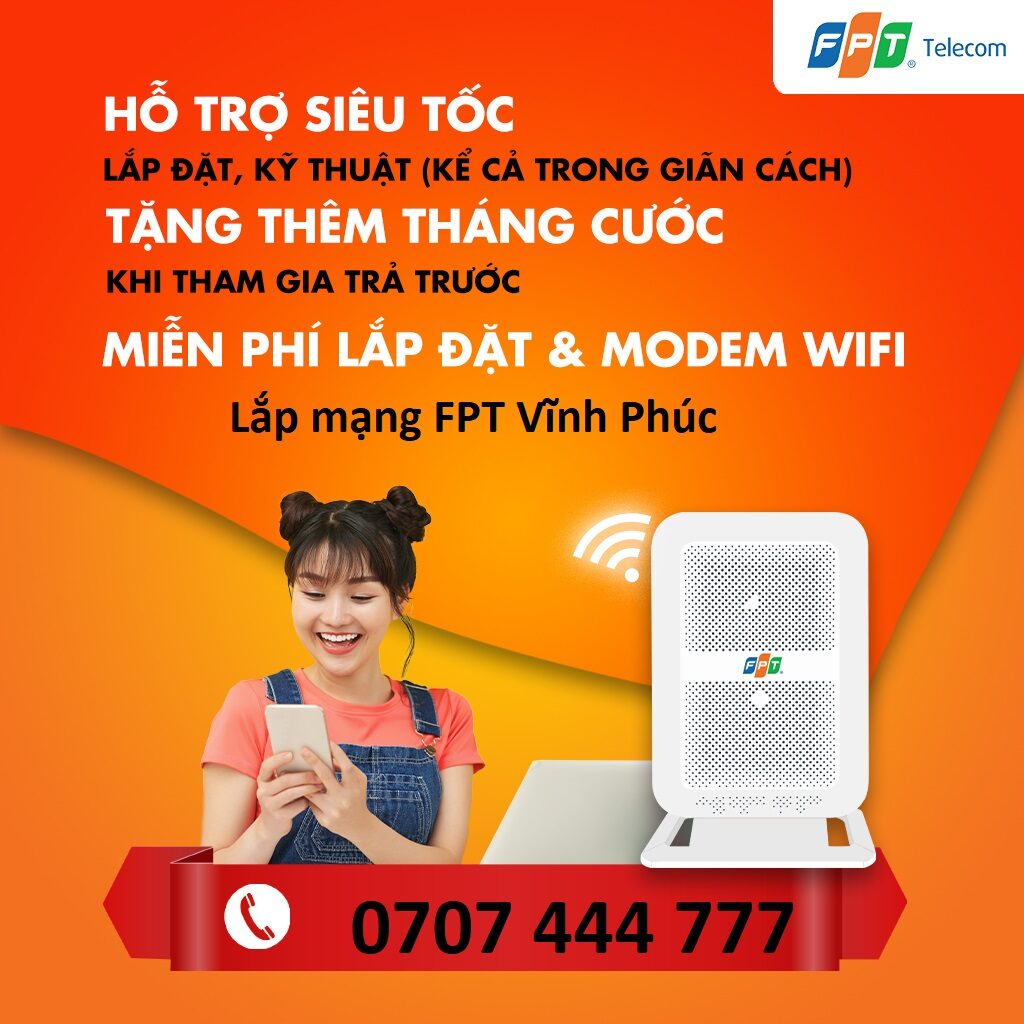 Lắp mạng wifi FPT Vĩnh Phúc Lắp mạng wifi FPT Vĩnh Phúc